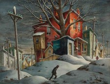 Henry Martin Gasser Harrison House New Jersey Winter Watercolor picture