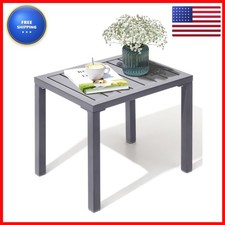 Crestlive Products Outdoor Side Tablealuminum Rectangular Side/End Table Small picture