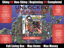 Unlocked Authentic Pokemon Platinum, All 493 Pokemon Legal Shiny Max Items Money picture