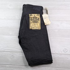 NEW RRL Double RL Japanese Selvedge Denim Black Jeans 33x32 Slim Fit Made in USA picture