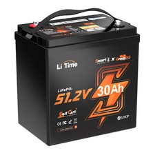 Refurbished LiTime 48V 30Ah GC2 Bluetooth Low Temp LiFePO4 Battery For Golf Cart picture