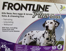 Frontline Plus for Large Dogs 45-88 lbs. 3 Doses - EPA Approved - Genuine picture