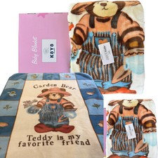 Koyo Baby Blanket Garden Bear Kids / Child Soft Thick & Warm picture