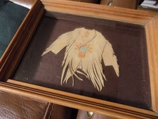 ART HANDMADE FRINGE BUCKSKIN SHIRT INDIAN  NATIVE AMER Turtle Clan USA OOAK Rare picture