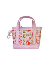Strawberry Shortcake Pink Mini Tote Bag Charm Coin Purse Keychain Accessory picture