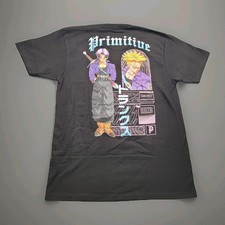  Primitive x Dragon Ball Z Hope Trunks T-Shirt Men M Black Anime Graphic NWT picture