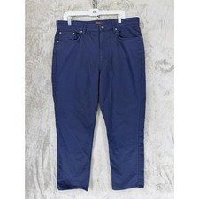Quince Comfort Stretch Traveler 5-Pocket Pants Deep Navy Athletic Tapered 36x30 picture