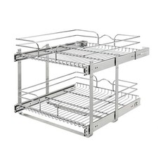 Rev-A-Shelf 2-Tier Kitchen Cabinet Pull Out Shelf and Drawer Organizer Slide Out picture