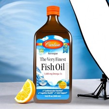 Carlson The Very Finest Fish Oil 1600 mg Omega-3s Liquid Fish Oil Natural Orange picture