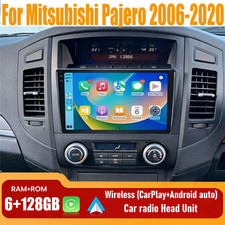 9''Wireless Carplay Android Auto Head Unit Radio For Mitsubishi Pajero 2006-2020 picture