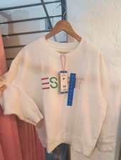 Esprit Crewneck Sweatshirt In Cream, Green, And Blue picture