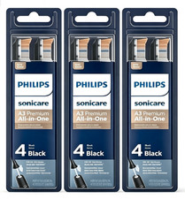 12-Pack Genuine Philip A3 Premium All-in-One Sonic Toothbrush Replacement Black picture