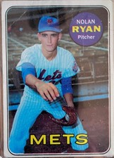 1969 Topps High # Nolan Ryan Rookie #533 New York Mets Base Set Card picture