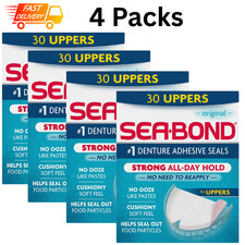 Sea Bond Denture Adhesive Seals, Original Uppers, Zinc Free, 30 Ct - 4 Pack picture