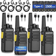 Long Range 100 Mile Walkie Talkie Two Way Radio Charge Headset Waterproof 4 PACK picture