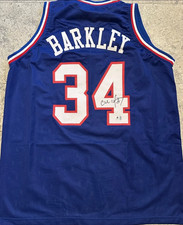Charles Barkley Philadelphia 76ers Autographed Custom Basketball Jersey G.A COA picture