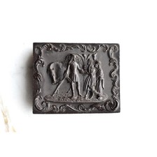 Antique 1850's Quarter Plate Thermoplastic Union Case Historical Horse and Dog picture