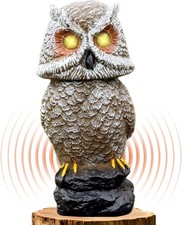 Ugold Solar Powered Owl with Motion Detection, Silent 14.1