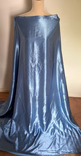 100% Silk Charmeuse Fabric Cornflower Blue Washable 58/60” Wide By Yard picture