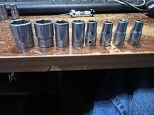 SNAP ON  1/4 drive sae shallow 6 point socket lot . READ AD 8 pieces  picture