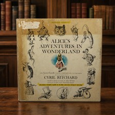Vintage Alice's Adventures in Wonderland Read by Cyril Ritchard LP Record Set |  picture