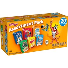 Kellogg's Assortment Pack Variety Pack Breakfast Cereal Box, 21.8 oz, 20 Count picture