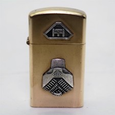 Vtg 1961 Slim Zippo lighter 10K Gold Filled Advertising Howard Hughes Tools  picture