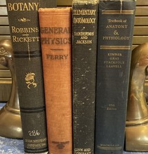 4- Vintage Medical Textbooks: Anatomy, Physiology, Entomology, Physics & Botany picture