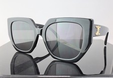 Celine CL40239F 01F Black / Grey Lens Square Oversized Sunglasses 100% UV picture