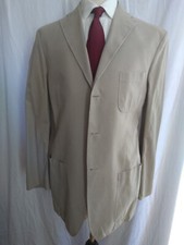 NWOT Hart Schaffner & Marx Khaki Cotton Sport Coat 42L picture