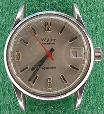 Lot W1868 Men Wyler ETA 2782 Manual Wind Movement Vintage Watch Runs Parts As Is picture