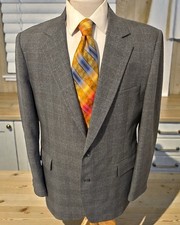 VTG Hardwick Sport Coat Blazer Sz 42R Gray Red Plaid Wool Blend Jacket USA Made picture