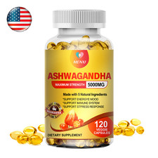Ashwagandha Supplements Extra Strength Ashwagandha Capsules 5000mg, 120 Softgels picture