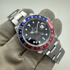 Rolex GMT Master II Pepsi Red Blue Bezel Steel 40mm No Holes SEL Watch 16710 Box picture
