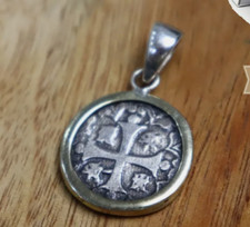 Urca de Lima SPAIN COLONIAL PIRATE COIN solid .925 STERLING SILVER Pendant 26mm picture