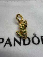 Authentic Pandora Sparkling Desert Cactus Dangle Charm 14k Gold Plated 361687C01 picture