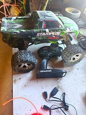 Traxxas Stampede 1/10 2WD Brushed Electric RTR Monster Truck Black/Green. picture