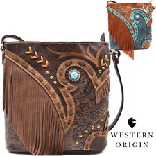 Western Style Cowgirl Fringe Crossbody Handbag Women Purse Single Shoulder Bag picture