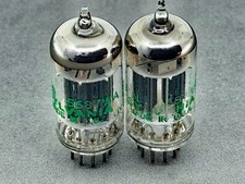2 Sylvania JAN5687WA Mil Spec Tubes Matched Codes 1968 Tests NOS Amplitr G2U picture