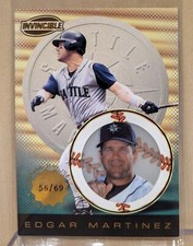 1999 Pacific Invincible OPENING DAY #135 Edgar Martinez HOF RARE PARALLEL /69 picture