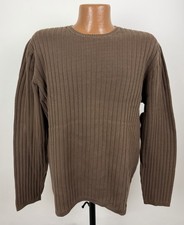 Vintage Gap Sweater Mens XL Y2K Ribbed Knit Crewneck Cotton Knit Brown Earthtone picture
