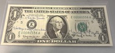 1963A $1 Federal Reserve Note Double Courtesy Autograph Signed Granahan & Fowler picture
