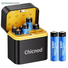 CHICNOD 1512mWh 1.5V Lithium AAA Batteries Rechargeable Charger Fast with 8 PCS picture
