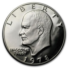 1973-1978 Clad Eisenhower Dollar Proof (Copper-Nickel) picture