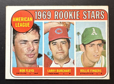 1969 Topps - High# Rollie Fingers, Bobby Floyd, Larry Burchart #597 RC   G+/VG- picture