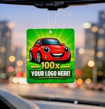 100x Single Sided Custom Logo Car Air Fresheners – Business Promotional Bulk picture