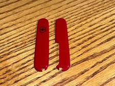 New Victorinox 84mm HANDLE / SCALE 2 Piece KIT in RED **SEE APPLICATION LIST** picture