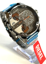 Diesel DZ7315 Mr. Daddy 2.0 Chronograph Gunmetal S/Steel Watch BNWT G/Box $425 picture