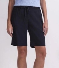 Linen shorts Classic Navy 12-As New picture