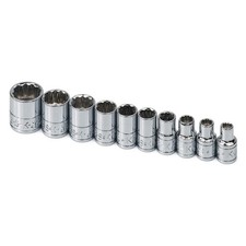 SK PROFESSIONAL TOOLS 4946 Socket Set,Chrome,3/16in to 9/16 in,10Pc 20K438 picture